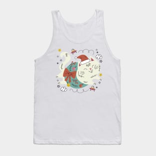 Meowy Christmas Cat Tank Top